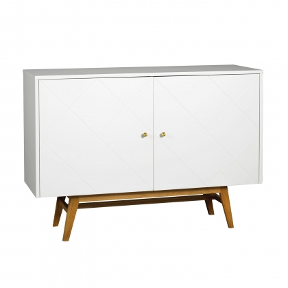 Rosswood Small Sideboard in White and Oak