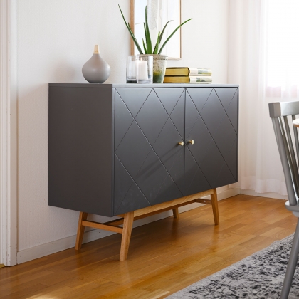 Rosswood Small Sideboard in Grey and Oak