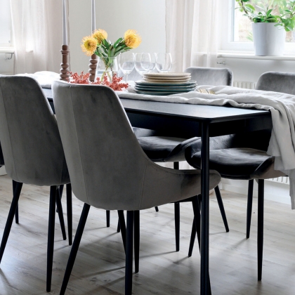Yumi 1.9M Dining Table in Black Stained Ash
