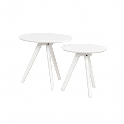Yumi Nest of 2 Tables in White