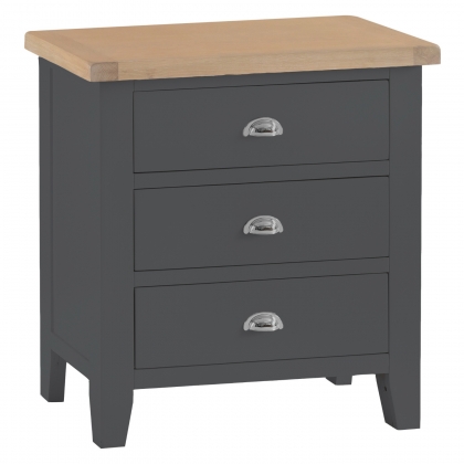 St Ives Charcoal Painted 3 Drawer Chest
