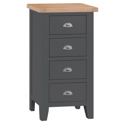 St Ives Charcoal Painted 4 Drawer Narrow Chest