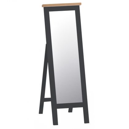 St Ives Charcoal Painted Cheval Mirror