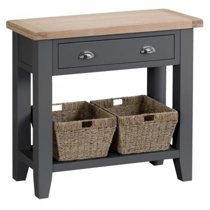 St Ives Charcoal Painted Console Table