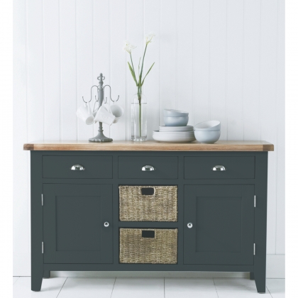 St Ives Charcoal Painted Large Sideboard