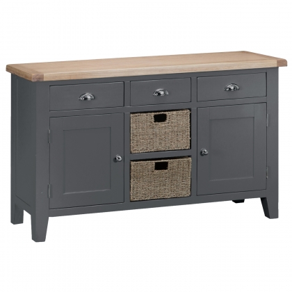St Ives Charcoal Painted Large Sideboard