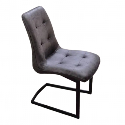 Hux Upholstered Dining Chair in Grey