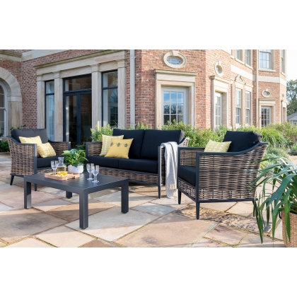 Langley Garden Lounging Sofa and x2 Chairs Set