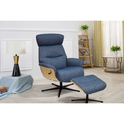 Boden Swivel Recliner Chair and Stool