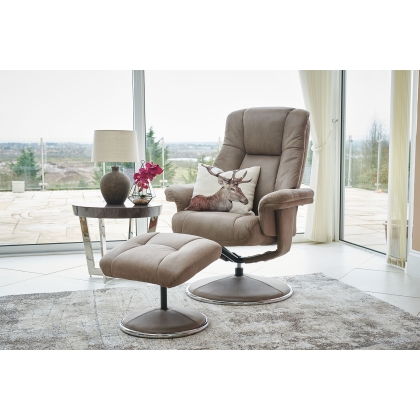 Denver Fabric Swivel Chair and Stool