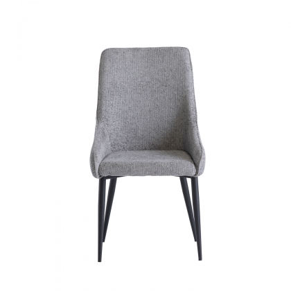 Cleveland Textured Fabric Dining Chair in Ash
