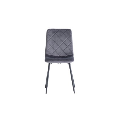 Indy Velvet Dining Chair in Grey