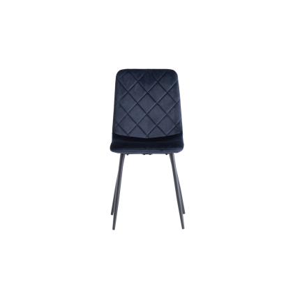 Indy Velvet Dining Chair in Deep Blue
