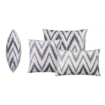 Scatter Cushion in Kilvington Chevron Charcoal