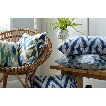 Scatter Cushion in Kilvington Chevron Navy