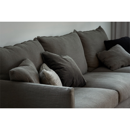Sarah Chaise Corner Sofa 4 Seater - Loose Cover with Velcro