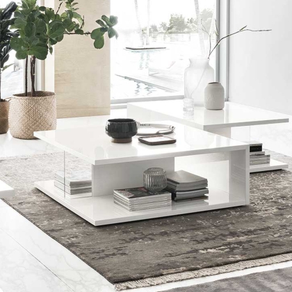 ALF Artemide Square Coffee Table in White High Gloss