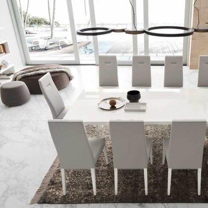 ALF Artemide Extending Dining Table 250cm in White High Gloss