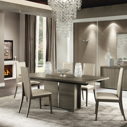 ALF Italia Tivoli 160-210cm Extending Dining Table in Matt Grey Eco Veneer