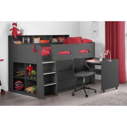 Juno Childrens Midsleeper Bunk Bed with Glow in the Dark Steps