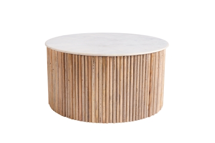 Reed Mango Wood & Marble Coffee Table