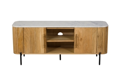 Reed Mango Wood & Marble TV Unit