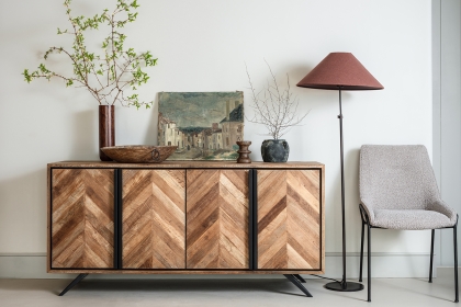 Camden Reclaimed Teak Wood Wide Sideboard