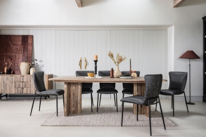 Fairfax Reclaimed Slatted Wood 160cm Dining Table