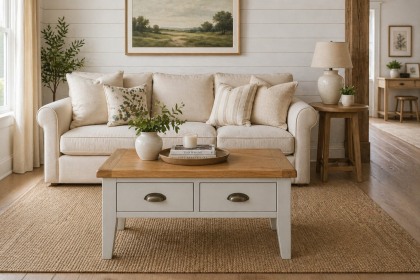 Cotswold Grey Painted Oak Coffee Table Cotswold Grey Painted Oak Coffee Table