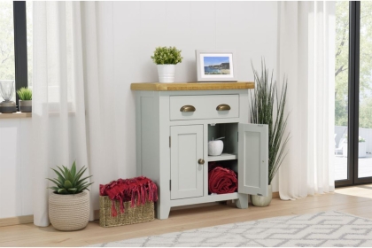 Cotswold Grey Painted Oak Mini Sideboard 70cm Wide