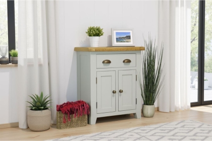 Cotswold Grey Painted Oak Mini Sideboard 70cm Wide