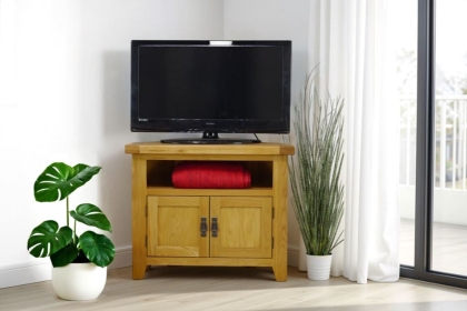 Cotswold RusticOak Corner TV Stand