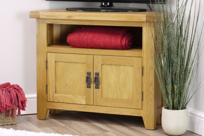 Cotswold RusticOak Corner TV Stand