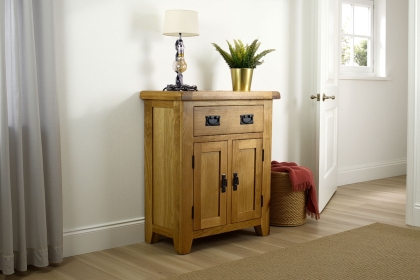 Cotswold Rustic Oak Mini Sideboard 70cm Wide Cotswold Rustic Oak Mini Sideboard 70cm Wide