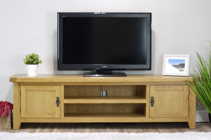 Cotswold Rustic Oak Extra Large TV Stand 180cm Wide