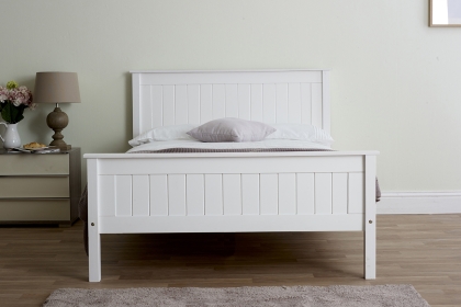 Taurean Wood Bed in White Taurean Wood Bed in White