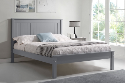Taurean Low Footend Wood Bed in Grey Taurean Low Footend Wood Bed in Grey