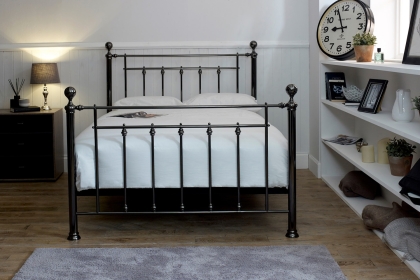 Liberty Metal Bed Frame in Black Chrome