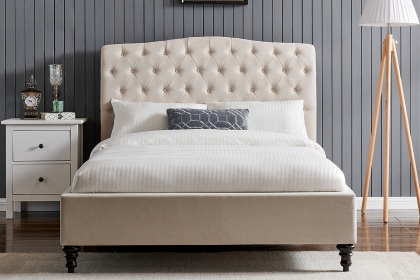 Rosalie Fabric Bed Frame in Natural