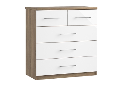 Calgary High-Gloss 3 + 2 Drawer Chest of Drawers Calgary High-Gloss 3 + 2 Drawer Chest of Drawers
