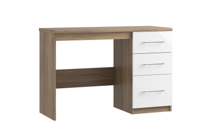 Calgary High-Gloss Single Pedestal Dressing Table Calgary High-Gloss Single Pedestal Dressing Table