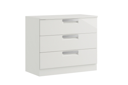 Milly High-Gloss 3 Drawer Chest of Drawers Milly High-Gloss 3 Drawer Chest of Drawers