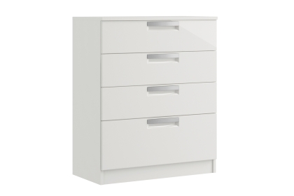 Milly High-Gloss 4 Drawer Chest of Drawers with Deep Drawer Milly High-Gloss 4 Drawer Chest of Drawers with Deep Drawer