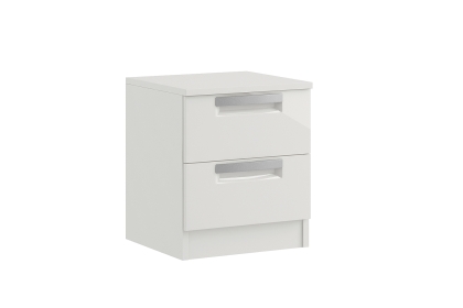 Milly High-Gloss 2 Drawer Bedside Table