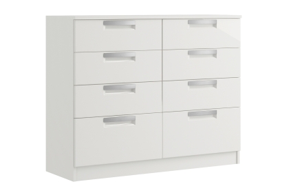 Milly High-Gloss 8 Drawer Twin Chest of Drawers Milly High-Gloss 8 Drawer Twin Chest of Drawers