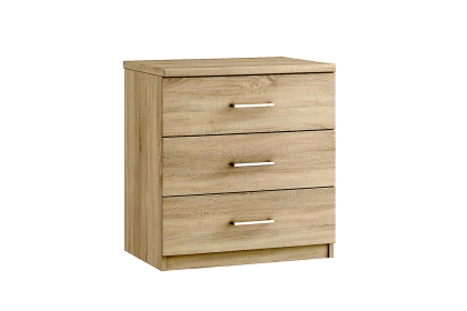Malena 3 Drawer Midi Chest of Drawers Malena 3 Drawer Midi Chest of Drawers