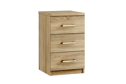 Malena 3 Drawer Bedside Table