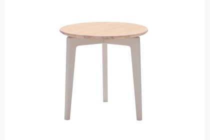Vida Living Marlow Lamp Table in Cashmere Oak and Taupe
