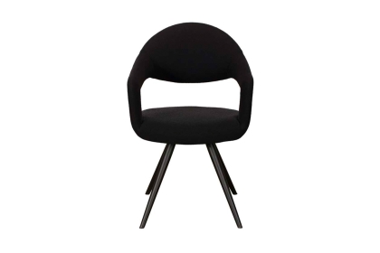 Jasmine Boucle Fabric Black Dining Chair (Pair) Jasmine Boucle Fabric Black Dining Chair (Pair)