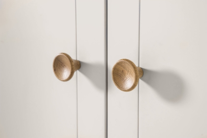 Vida Living Marlow 3 Door Wardrobe in Cashmere Oak and Taupe Vida Living Marlow 3 Door Wardrobe in Cashmere Oak and Taupe